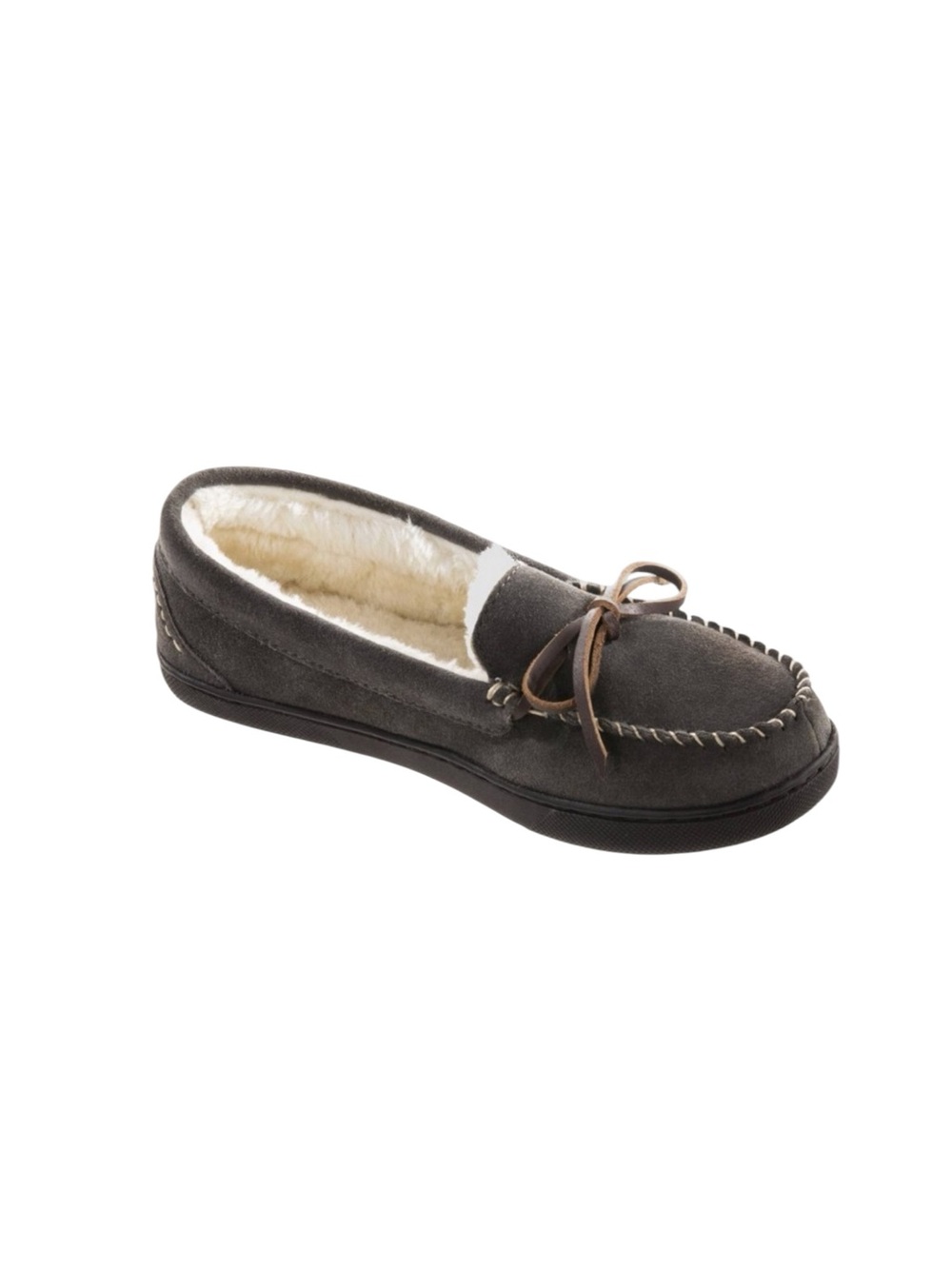 New Isotoner 100% Genuine Suede Moccasin‎ Slippers Gift Stocking Stuffer